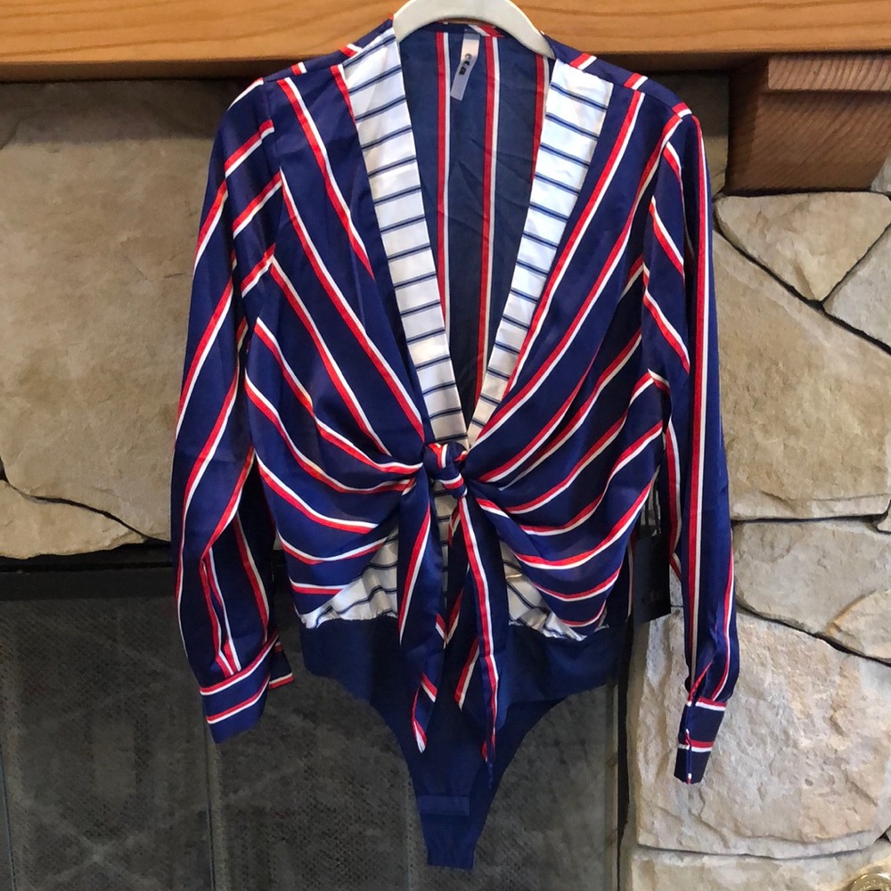 Red/white/blue bodysuit, BRAND NEW, M